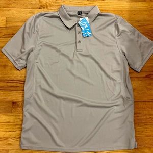 Large Mens Gray Polo